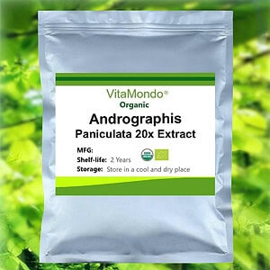 Organic Andrographis Paniculata Extract 20x Vitamondo bag