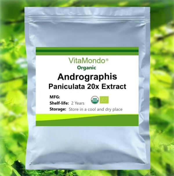 Organic Andrographis Paniculata Extract 20x Vitamondo bag