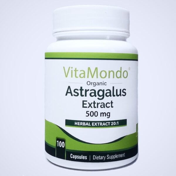 Organic Astragalus Capsules Supplement 500 mg Capsules 1