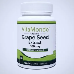 Organic Grape Seed Supplement 500mg 100 Caps OPC