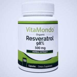 Organic Trans Resveratrol 500mg Supplement 98% Capsules