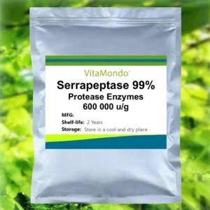 Premium Serrapeptase 600,000 u/g Protease Enzymes VitaMondo