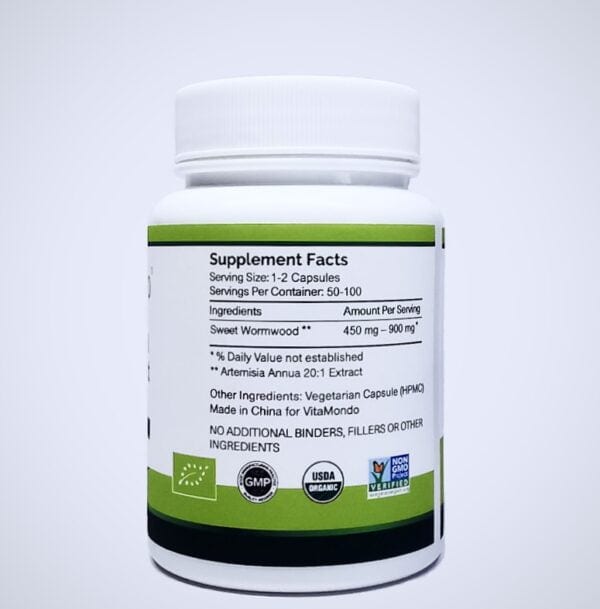 Organic Artemisia Annua Supplement 500 mg Capsules 2