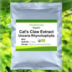 Organic Cat's Claw Supplement Powder (Uncaria Rhynchophylla) VitaMondo