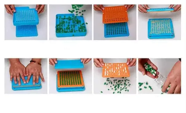 Capsule Fill Machine: 100x Capsule Filler– Various Sizes 00 0 1 2 3