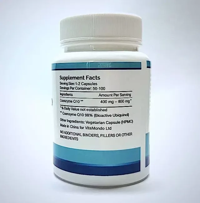 Coenzyme Q10 (Ubiquinol) Supplement 98%: 400 mg * 100 Caps