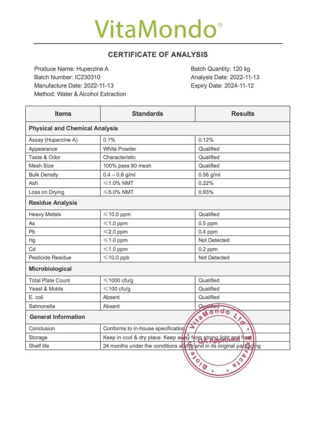 Premium Huperzine A Supplement: 100g-1kg – Health, Cognition