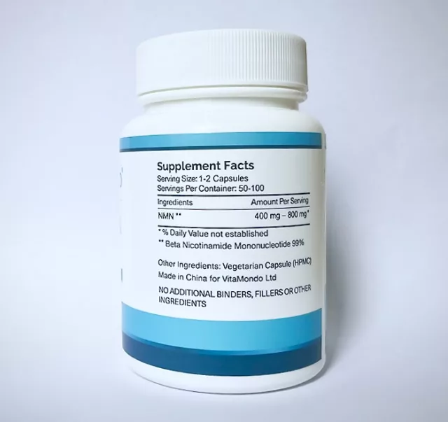 NMN 99% Enteric-Coated Capsules: 400 mg * 100 Caps – Bioavailable