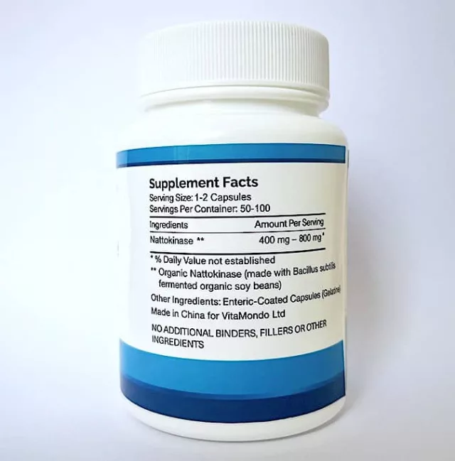 Organic Nattokinase 20000 FU: 400 mg * 100 Caps – Enteric-Coated *Sale*