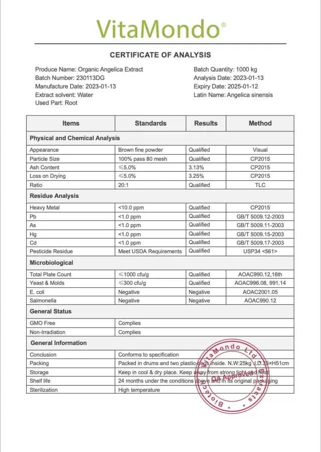 Organic Dong Quai Extract Powder: 100g-1kg – Angelica Sinensis