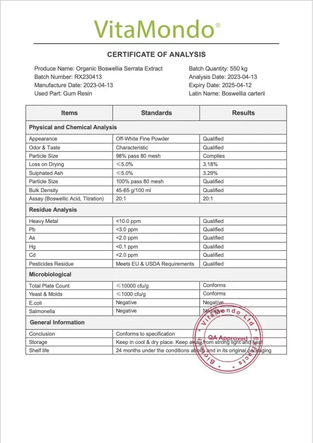 Boswellia Serrata Extract: 100g-1kg – Resin, Anti-Inflammatory, Organic