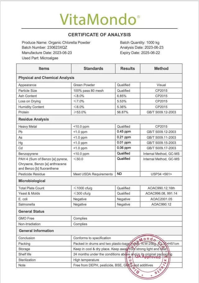 Organic Chlorella Powder: 100g-1kg – Superfood, Phytonutrients
