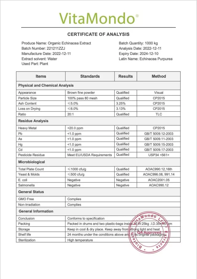 Organic Echinacea Extract Powder: 100g-1kg – Flu, Immunity
