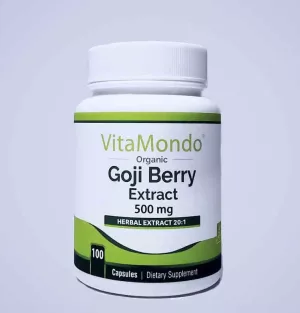 Organic Goji Berry Capsules: 500 mg x 100 Caps – Wolfberry
