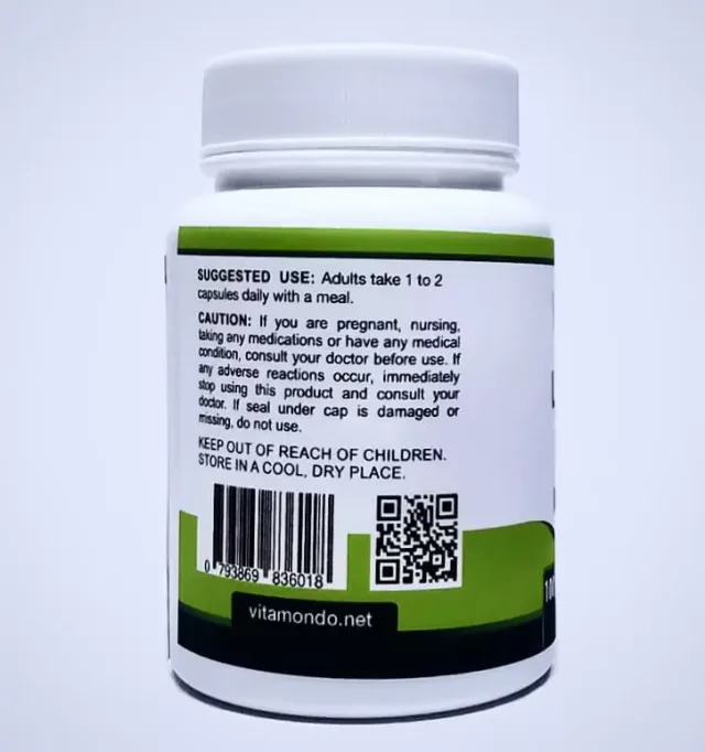 Organic Lion’s Mane Mushroom: 500 mg * 100 Capsules – Neurotrophic Growth