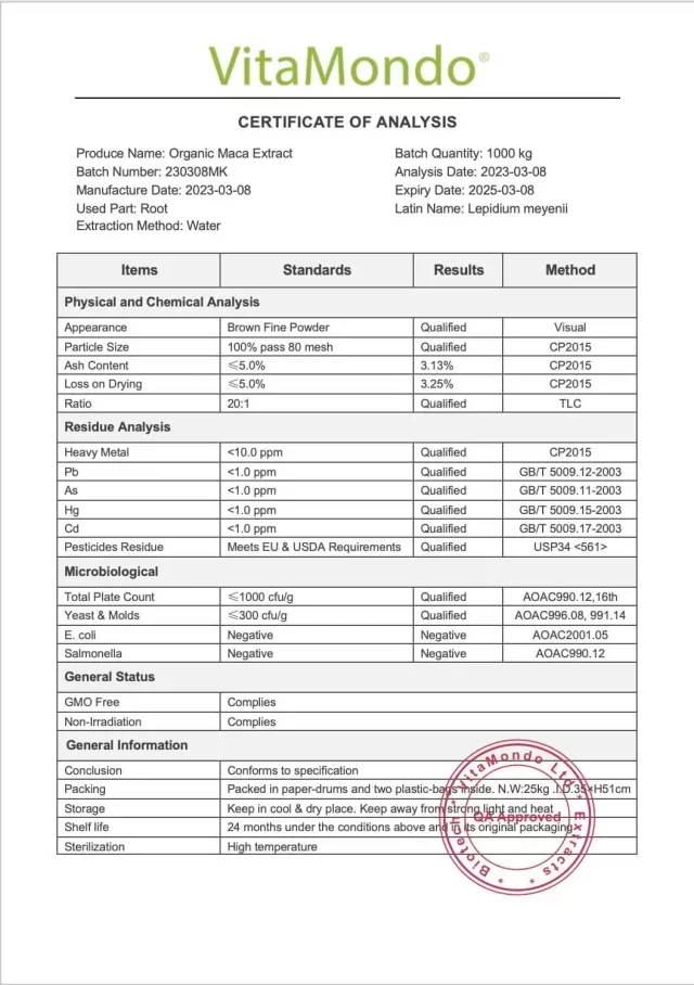 Organic Maca Root Extract Powder: 100g-1kg – Vitality