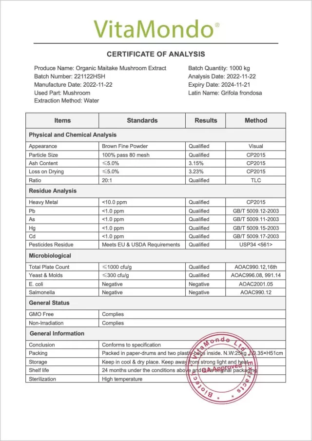 Organic Maitake Mushroom Extract: 100g-1kg – Adaptogen