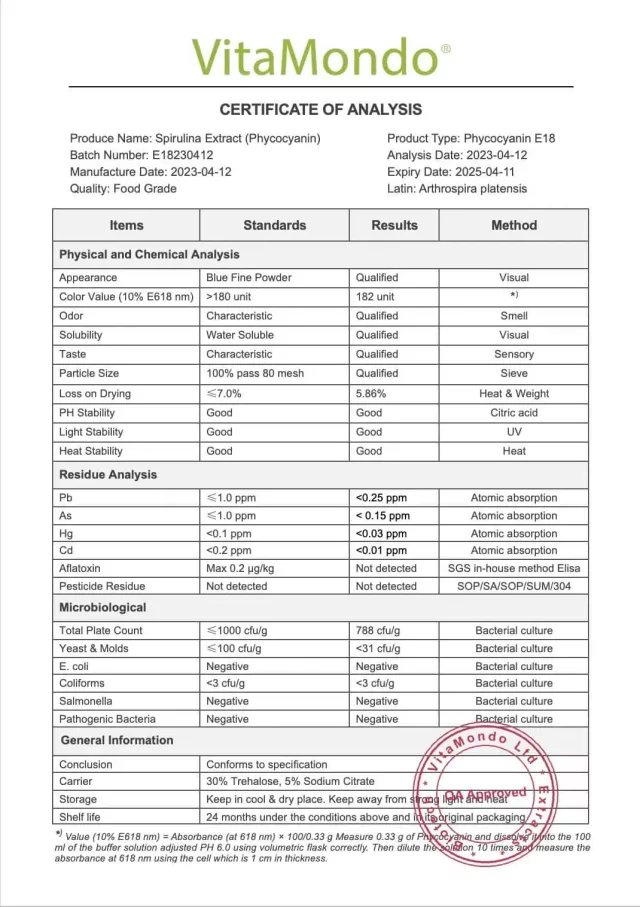 Organic Phycocyanin Powder 100%: 100g-400g – Blue Spirulina