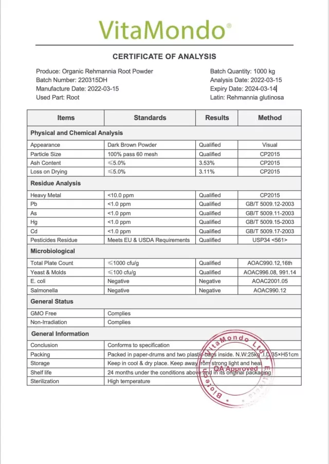 Premium Prepared Rehmannia Root: 100g-1kg – Heart, Kidneys, Extract