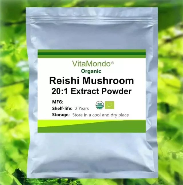 Organic Reishi Mushroom Extract Powder: 100g-1kg – Ganoderma