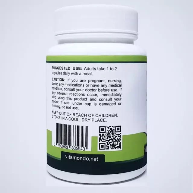 Organic Schisandra Berry Supplement: 500 mg * 100 Capsules
