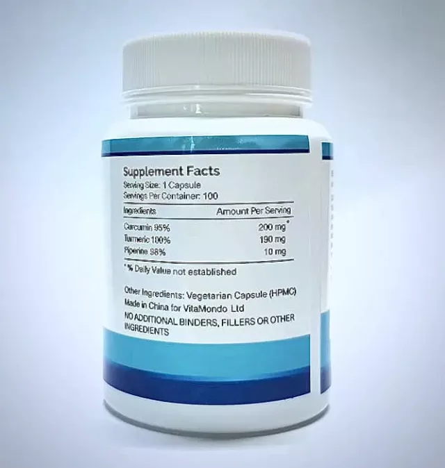 Premium Curcumin Supplement: 400 mg * 100 Capsules – Antioxidant