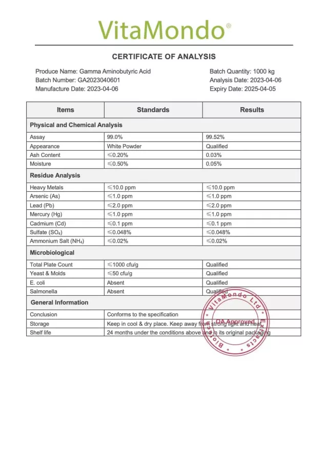 Premium GABA (Gamma Aminobutyric Acid) 99%: 100g-1kg *Sale*