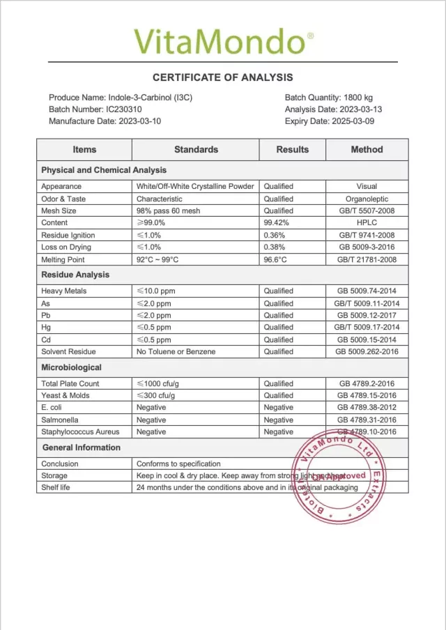 Premium Indole-3-Carbinol (I3C) 99%: 100g-500g – Broccoli