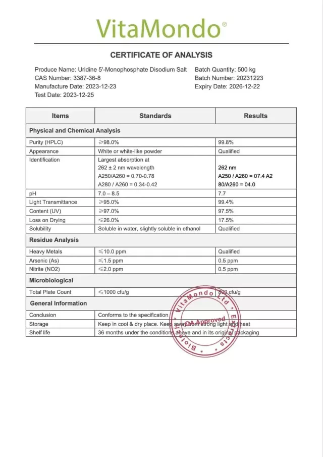 Uridine Monophosphate (UMP) 99%: 100g-1kg – Cognition