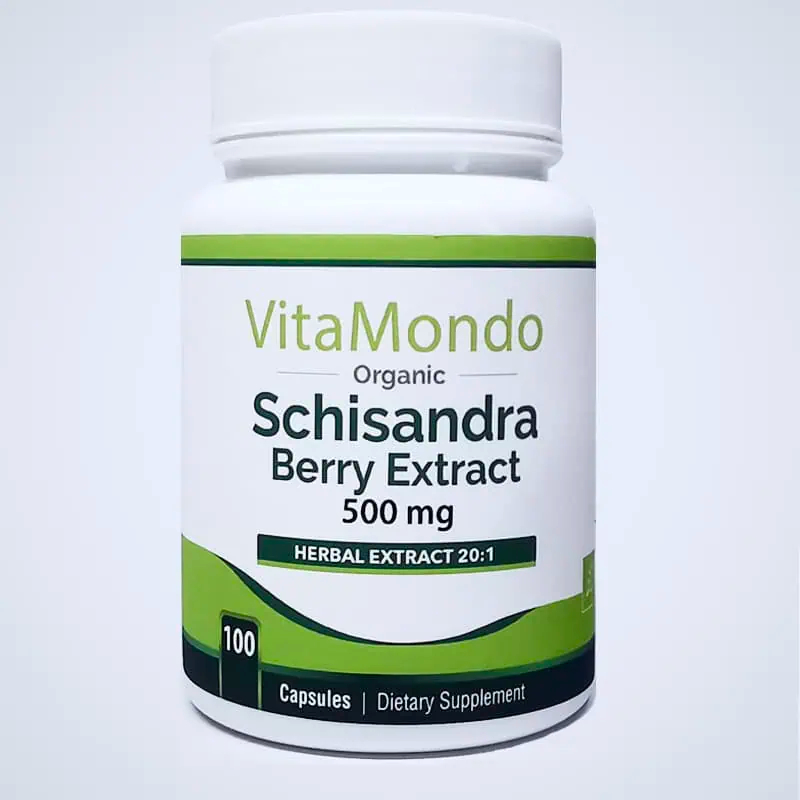 Organic Schisandra Berry Supplement Capsules