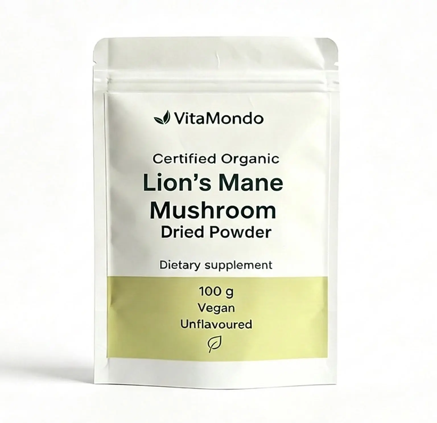 Organic Lion's Mane Mushroom Dried Powder